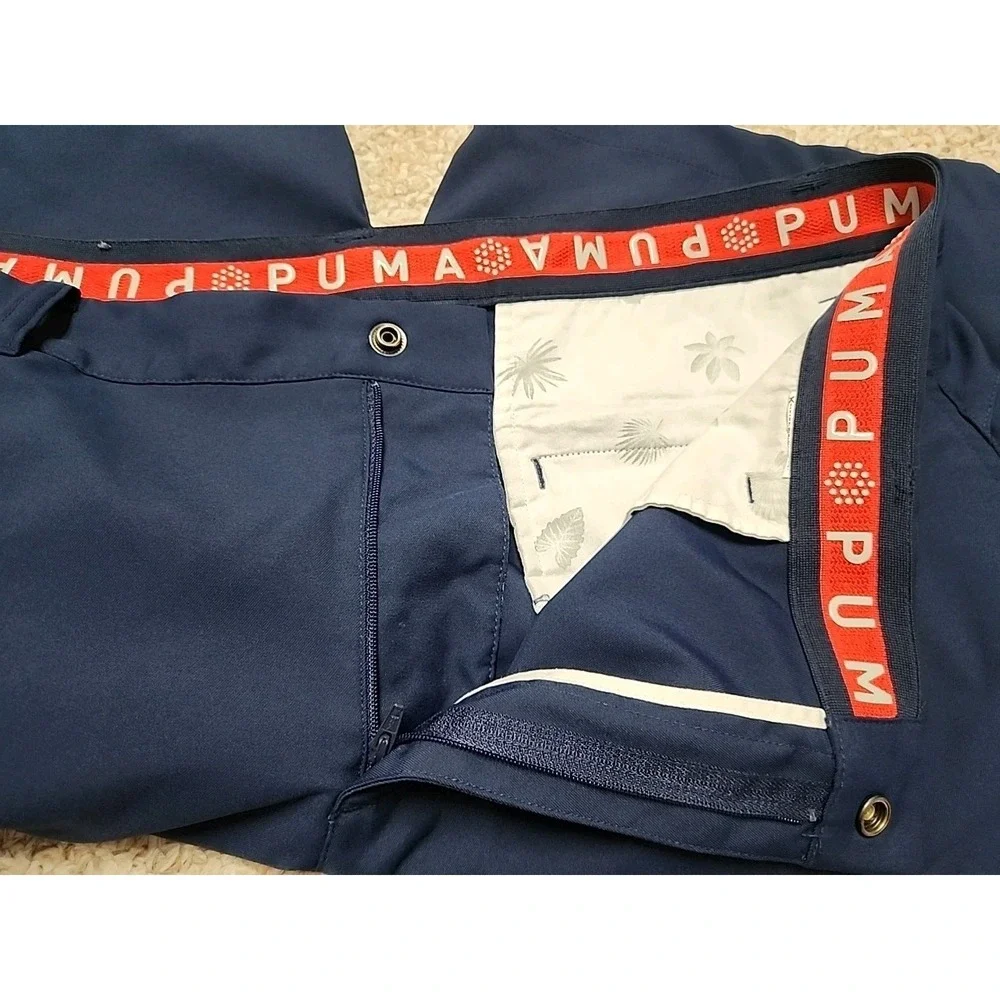 Puma Shorts Mens‎ Size 38x11 Blue Golf Casual Flat Front Chino